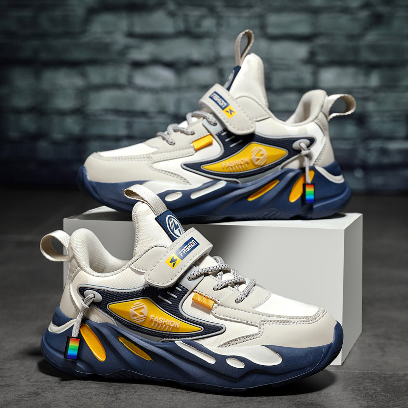 Liquidación especial niños zapatos Otoño e Invierno zapatillas de cuero medianas y grandes niños campus moda antideslizante zapatos Comercio exterior al por mayor