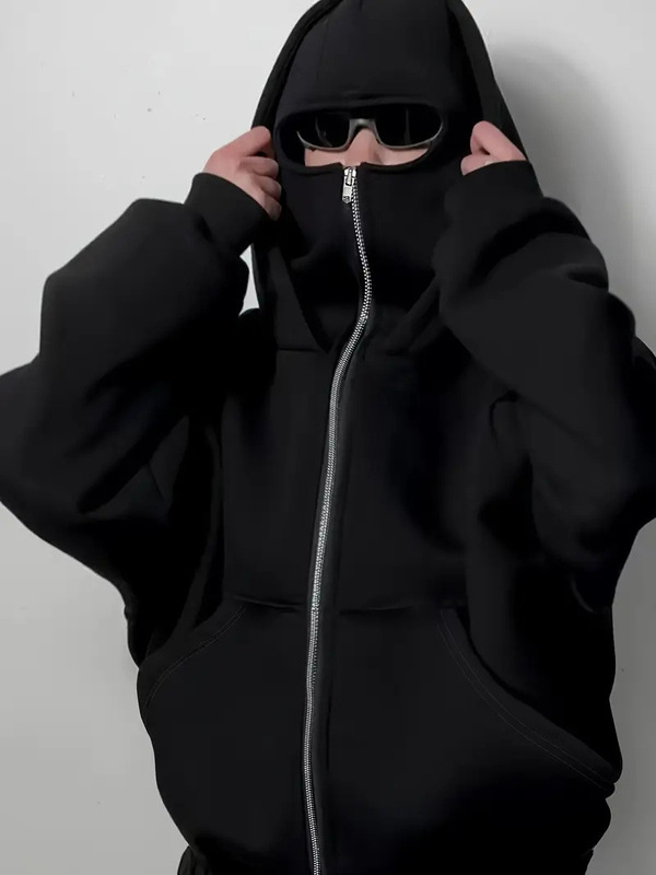 女士时尚街头风巴拉克双帽双领拉链卫衣，女性必备时尚单品|undefined