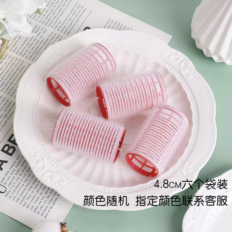 Yi Zhilian 6 bolsas rizador de cabello Raíz de cabello esponjoso cabello rizado Flejes de aire rollo rizador de cabello autoadhesivo Velcro no planchado