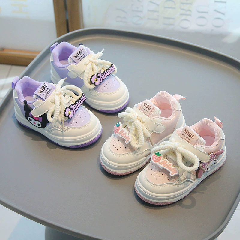 Спортивная обувь для девочек 2025 весна и осень новая детская повседневная обувь высокая маленькая девочка доска обувь милая мультяшная детская обувь