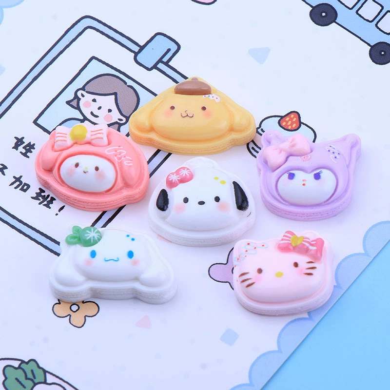 Sanrio, мультяшная еда для игры, компактная заколка для волос, магнит на холодильник, аксессуар с дополнительными элементами, новая коллекция, ручная работа