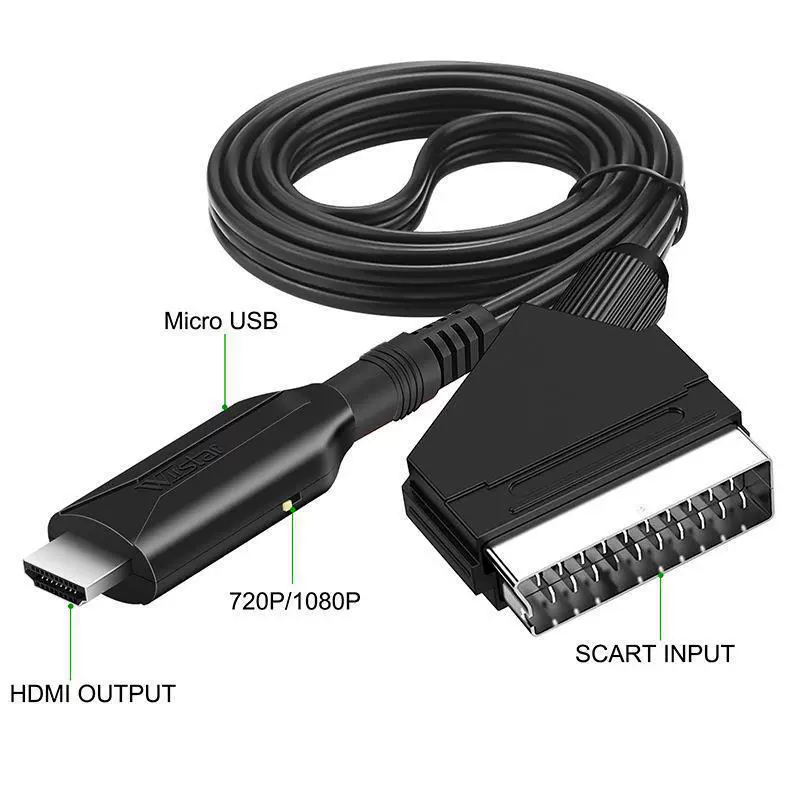 Преобразователь HDMI в Scart/Scart к HDMI для аудио и видеодевайса для игровой консоли