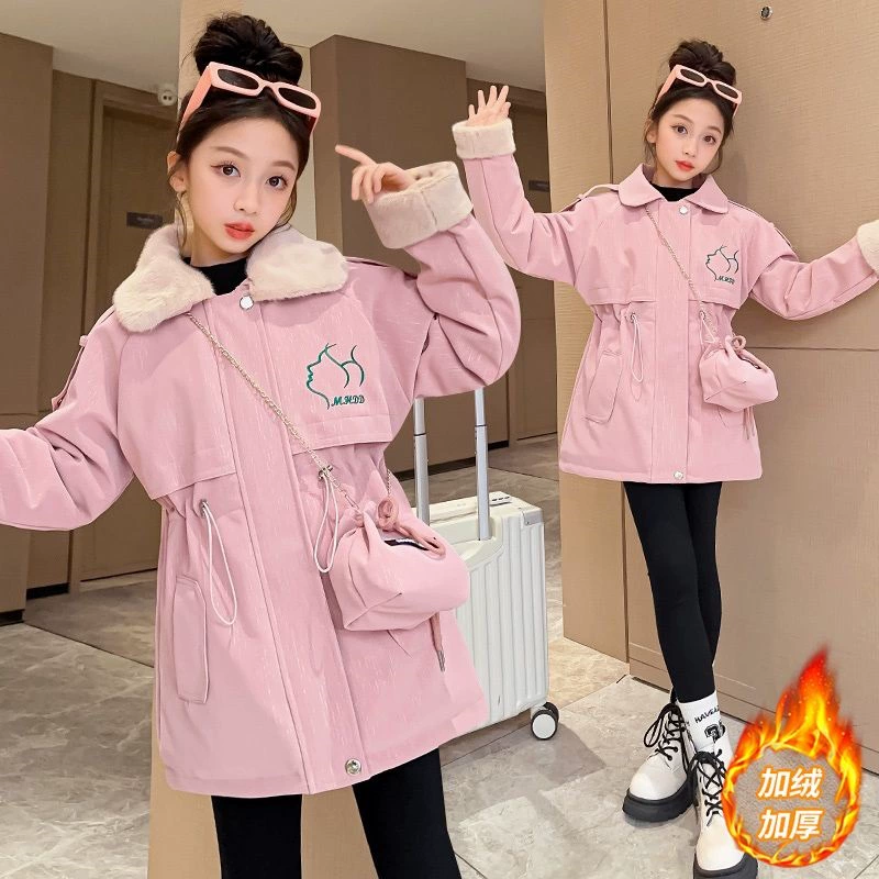 Warm children's down jacket