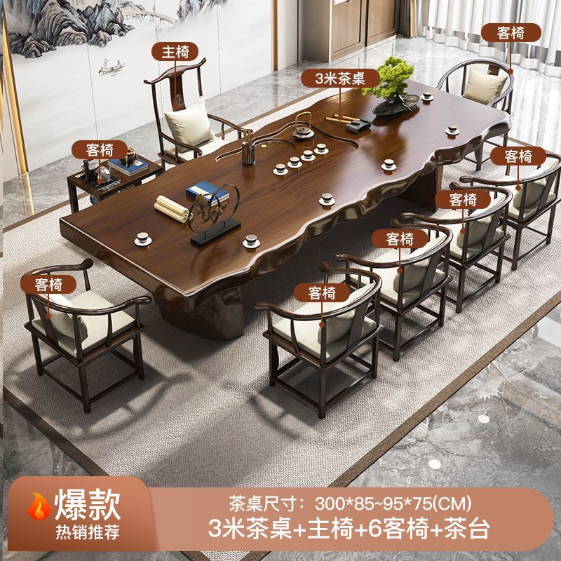 3.0 미터 테이블 메인 의자 6 라운드 의자 티 테이블