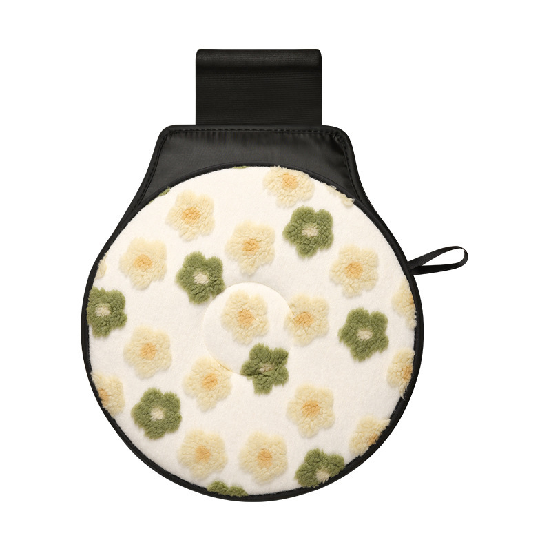 2025 New Floral Lamb Wool Wholesale Car Seat Cushion Cross-Border Cartoon Interior Accessories Winter Single Seat Cushion