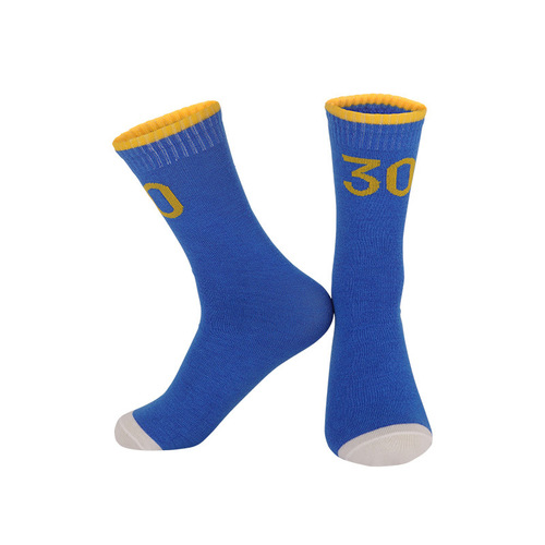 Thin children's high-top basketball socks for students, middle-aged and middle-aged children's football star numbers socks performance socks for boys sports socks wholesale