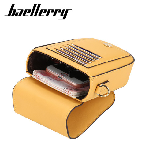 baellerry new wallet long women's shoulder crossbody bag vertical mobile phone bag Korean style buckle clutch bag