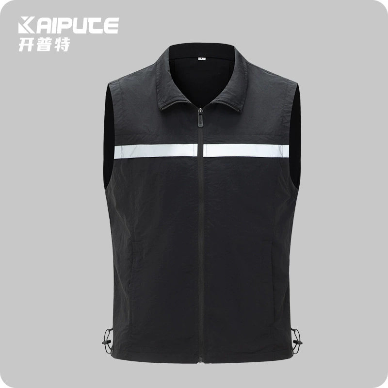 Трансграничная весна и лето на молнии жилет без рукавов повседневная многокарманная вышивка