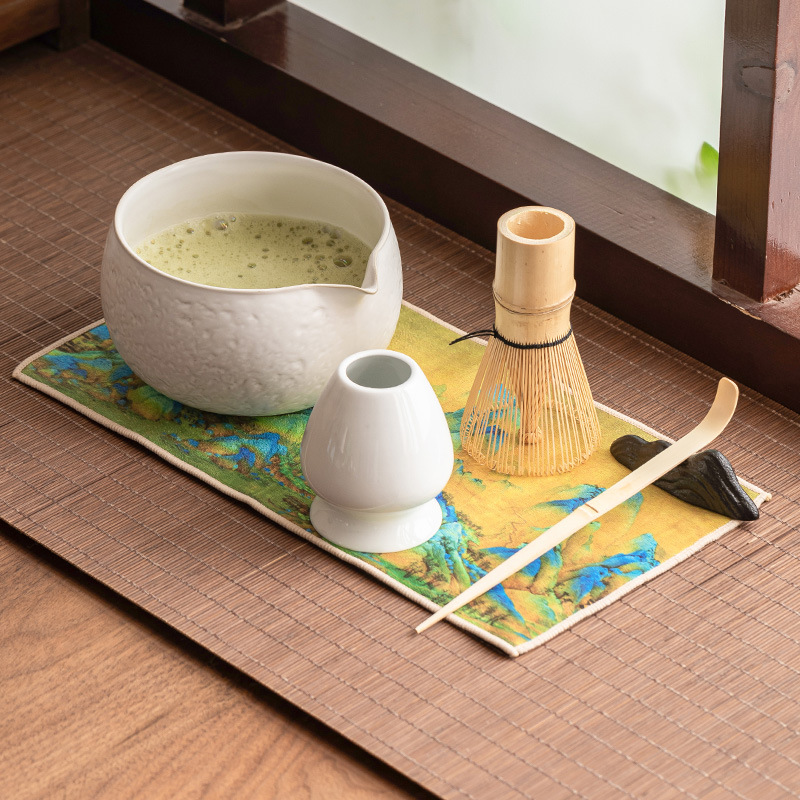 Fábrica de cerámica antigua marrón matcha tazón conjunto de herramientas de té accesorios de té 100 taza de té vertical tazón de té japonés mezcla de té