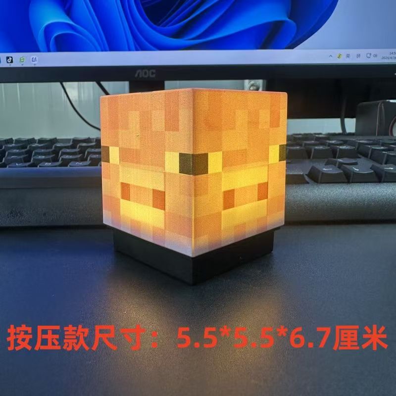 Minecraft ブロックナイトライト充電ゲームデスクトップ装飾品装飾雰囲気ライト子供のおもちゃの誕生日ギフト|undefined