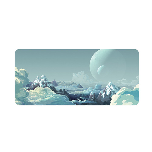 Wave scenery extra large mouse pad Japanese personalized creative thickened office keyboard computer desk pad waterproof pad