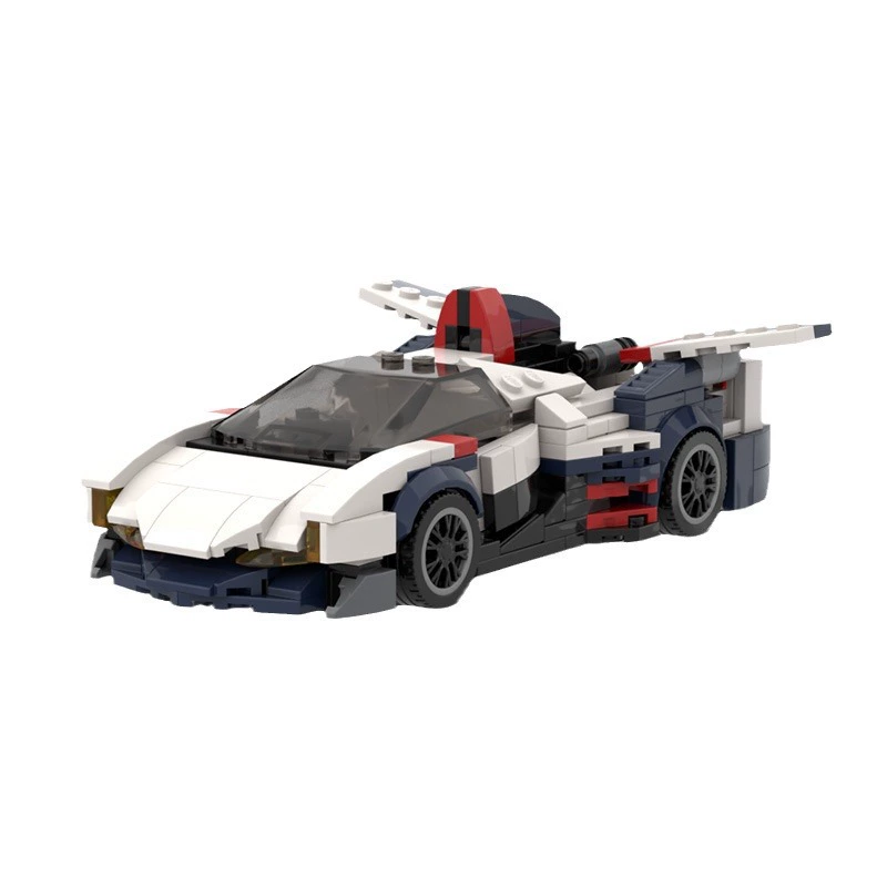 MOC конструктор, совместимый с Lego 8761 Astrada GSX игрушечная серия Speed ​​лог автомобиль программа