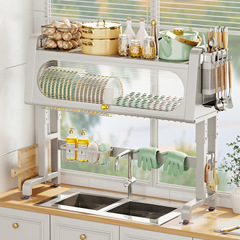 廚房水槽置物架碗架台面碗碟帶門碗盤收納架碗櫃儲物櫃瀝水架防塵