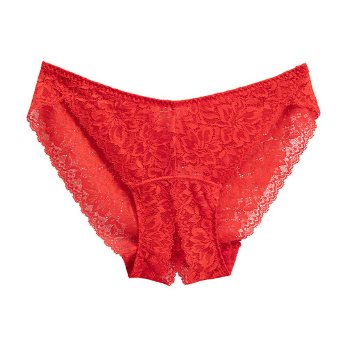 Meina underwear women's open crotchless crotchless sexy Japanese lace sexy low-waist transparent hot passionate and sexy free of charge