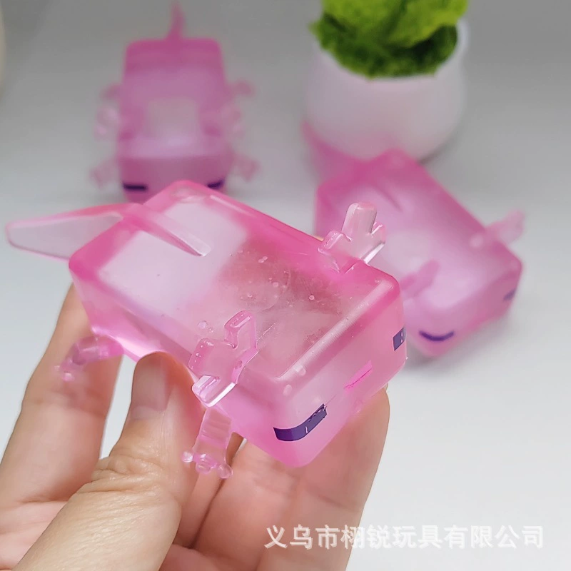Игрушка slime «аксолотль» для сжатия, наполняемая мальтозой, мягкая антистресс, с блёстками, разные цвета