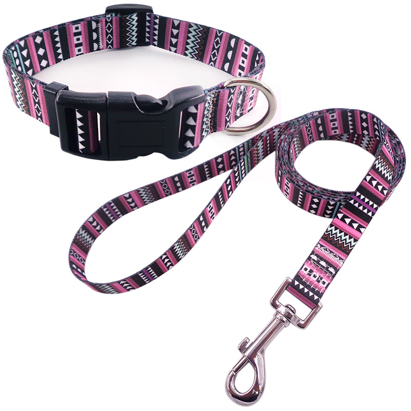 Productos para mascotas impresos perros collares de tracción conjunto de cuerda de tracción Boemia comercio exterior perros anillos de moda accesorios para mascotas