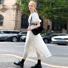 一手货源【唯媚】品牌专柜撤柜!蕾丝碎花连衣裙女25夏专柜价1396