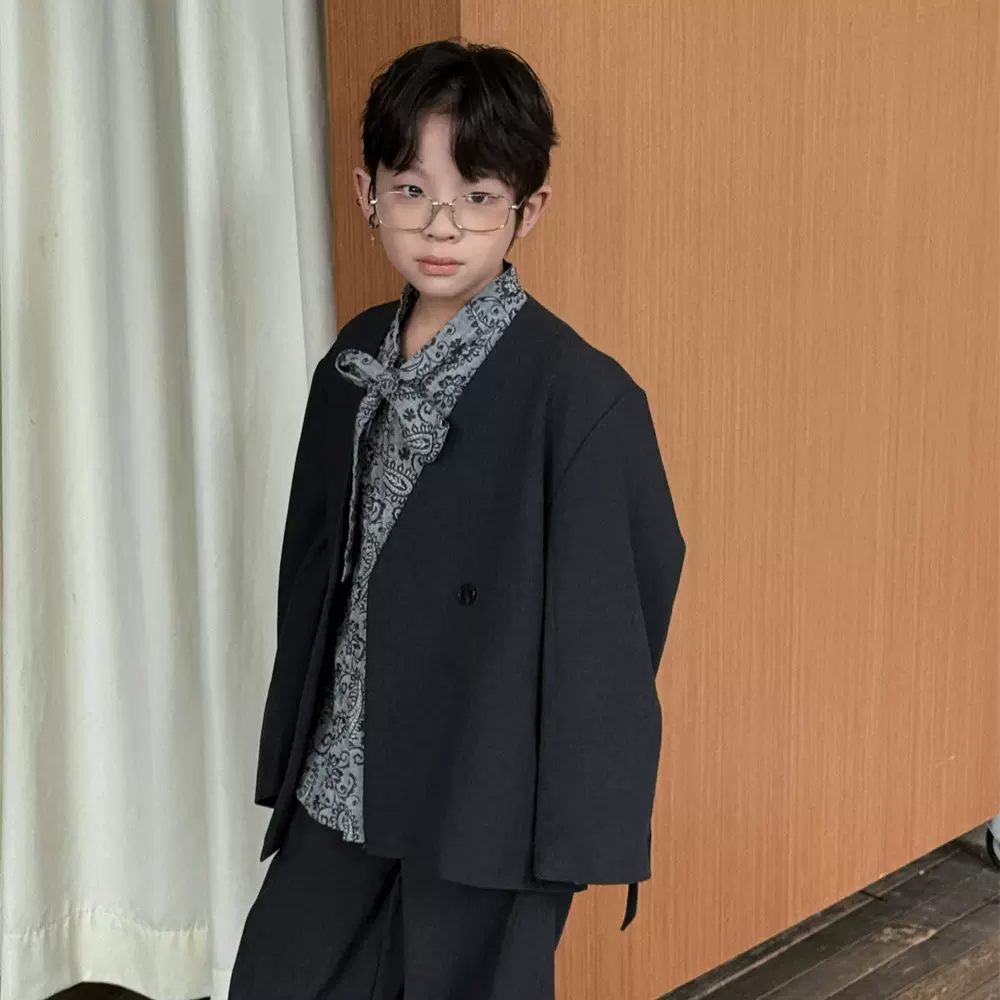 奶酪与喵童装男童套装2025秋季新款韩版西装儿童正装两件套休闲潮