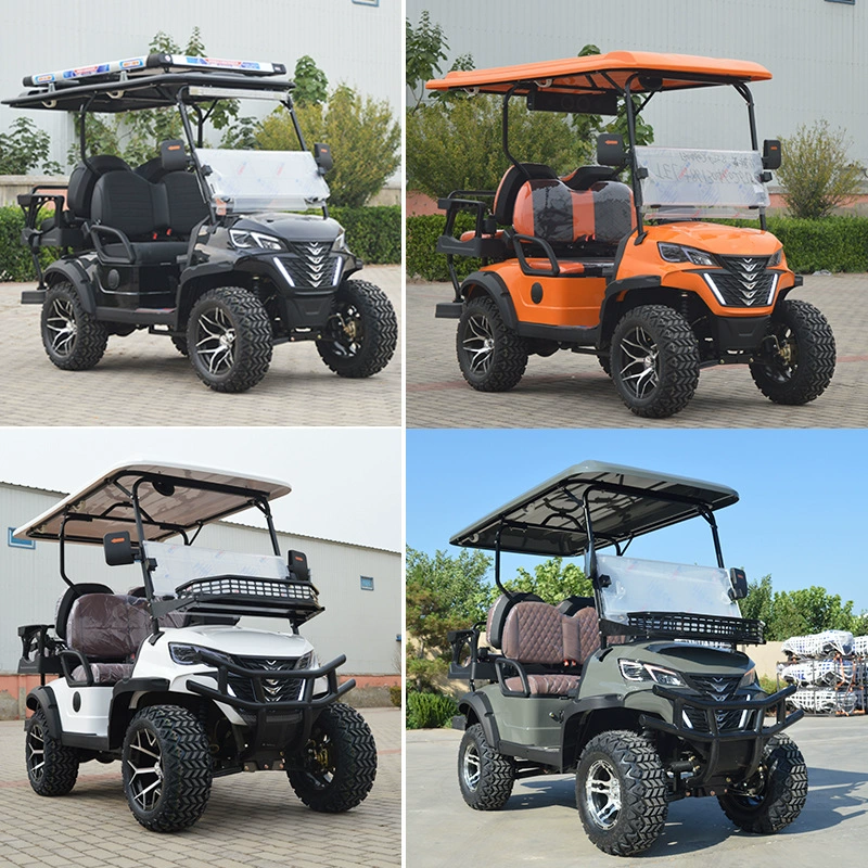 Электрический четырехколесный гольф-кар, 4-местный, для сбора мячей с пляжа, школьный патрульный автомобиль 60В, электромобиль