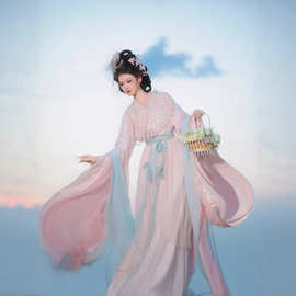 魏晋南北朝汉服2025新款女古装仙气飘飘古风小个子直裾大袖衫套装