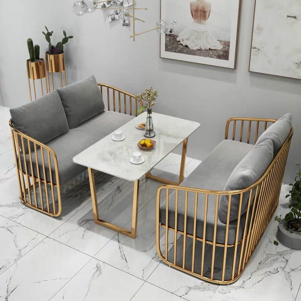 Juego de Sofá, Mesa y Sillas para Oficina de Ventas, Café y Zona de Espera, Estilo Moderno image 5