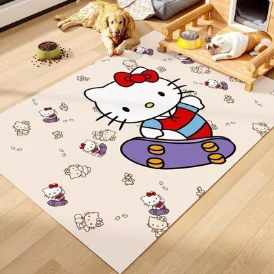 Avtomobil döşəmə paspasları, New pet feeding mat made - purple-skateboard-kitty-outings-4060cm-waterproof-leather