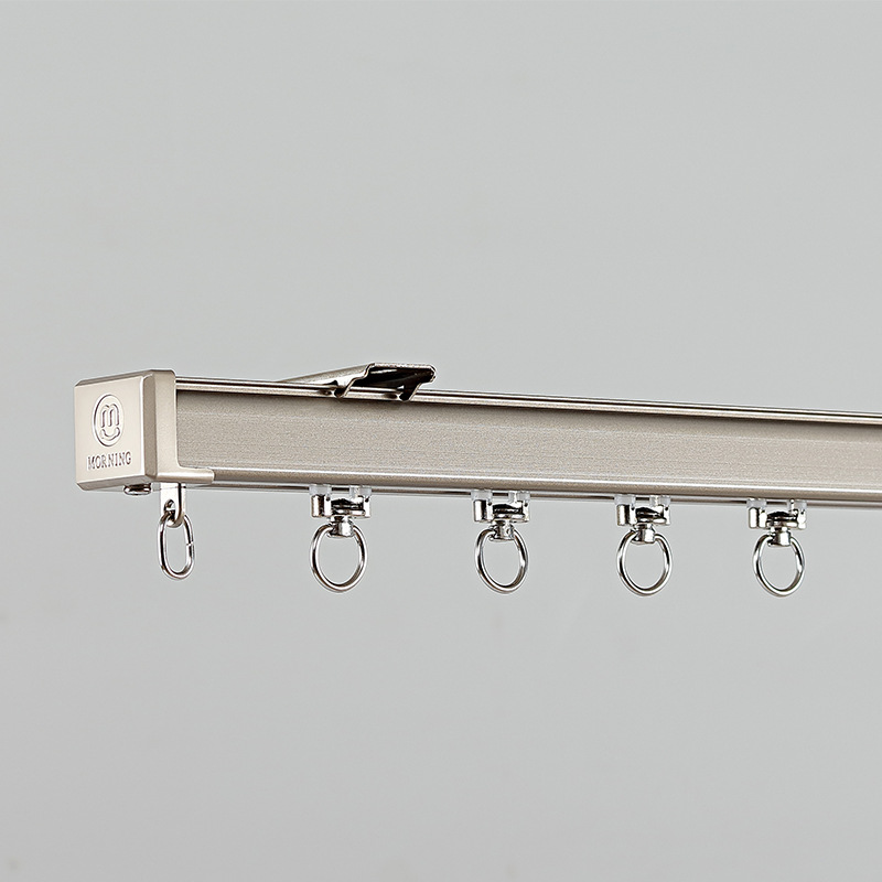 Luz de lujo 2,8mm extra gruesa de aleación de aluminio de lujo cortina pista doble pista rodamiento rueda pista Villa cortina diapositiva