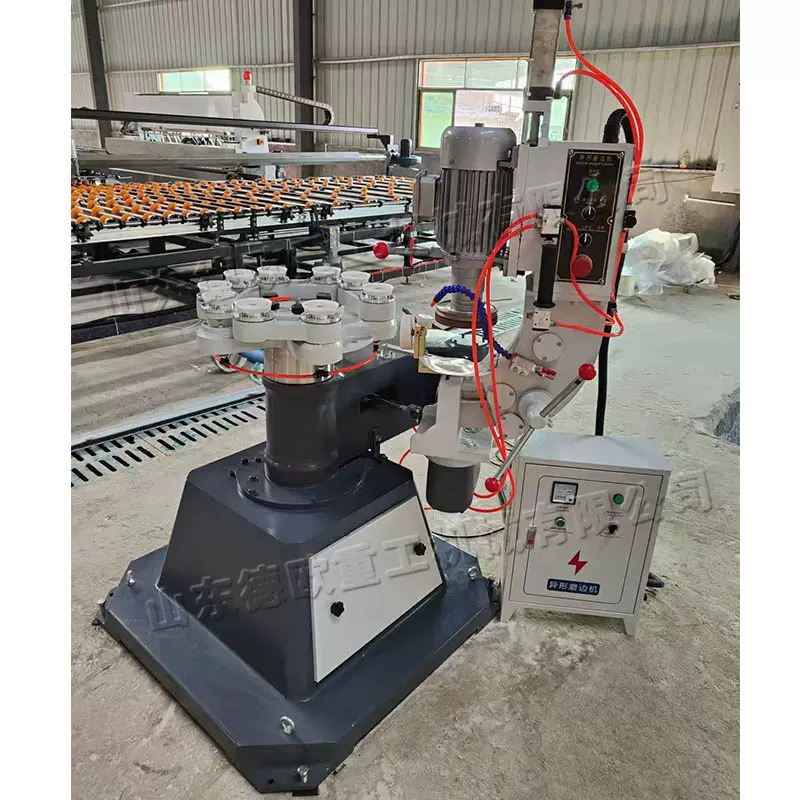 家具玻璃异型磨边机 半自动异型岩板圆边抛光机 餐桌倒角磨削机