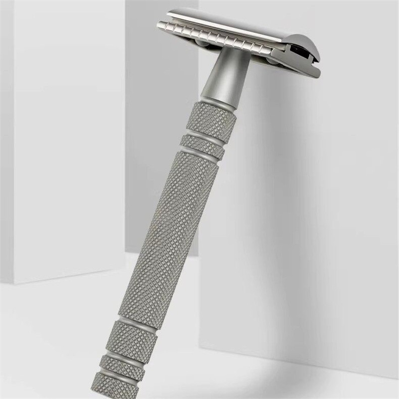 Boyou Titanium Alloy Manual Old-Fashioned Razor Shaving Razor Double-Sided Blade Razor Holder Retro Classic Set Boyou Titanium Alloy Manual Old-Fashioned Razor Shaving Razor Double-Sided Blade Razor Holder Retro Classic Set