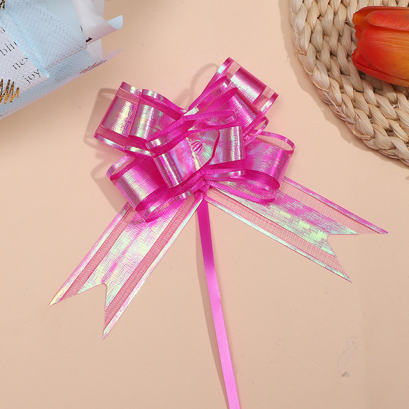 Nuevo medio 30 # hilo de nieve Iris flor dibujada a mano al por mayor brillante flash guirnalda cinta ventas directas de fábrica