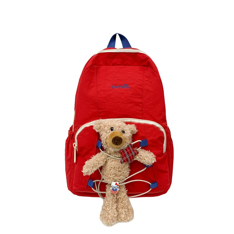Jardín de infantes bolsas escolares de dibujos animados lindos osos muñecas mochilas para niños y niñas
