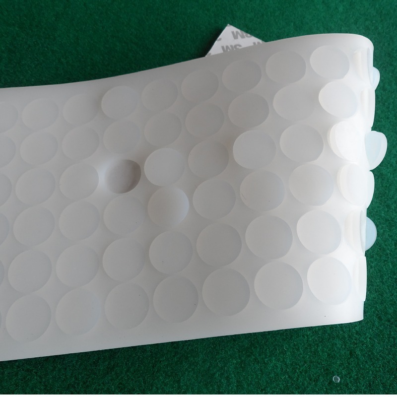 浙江圆形透明硅胶脚垫防滑 防震自粘单面油胶防水胶木制品脚垫