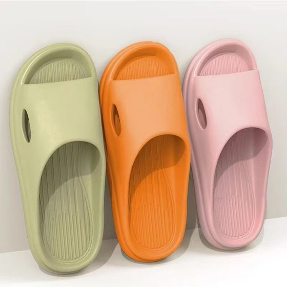 Non-slip and non-smelly foot slippers for men and women at home summer outdoor bathing mute household indoor eva sandals wholesale