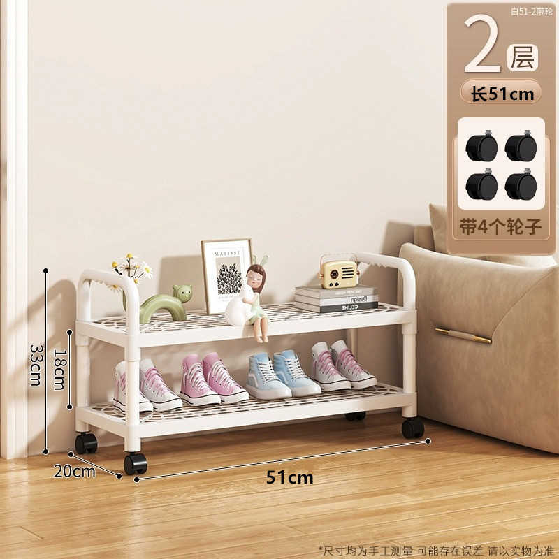 estante de zapatos simple armario de zapatos dormitorio pequeño estante de almacenamiento de zapatos puerta de casa de alquiler estante de almacenamiento móvil multicapa