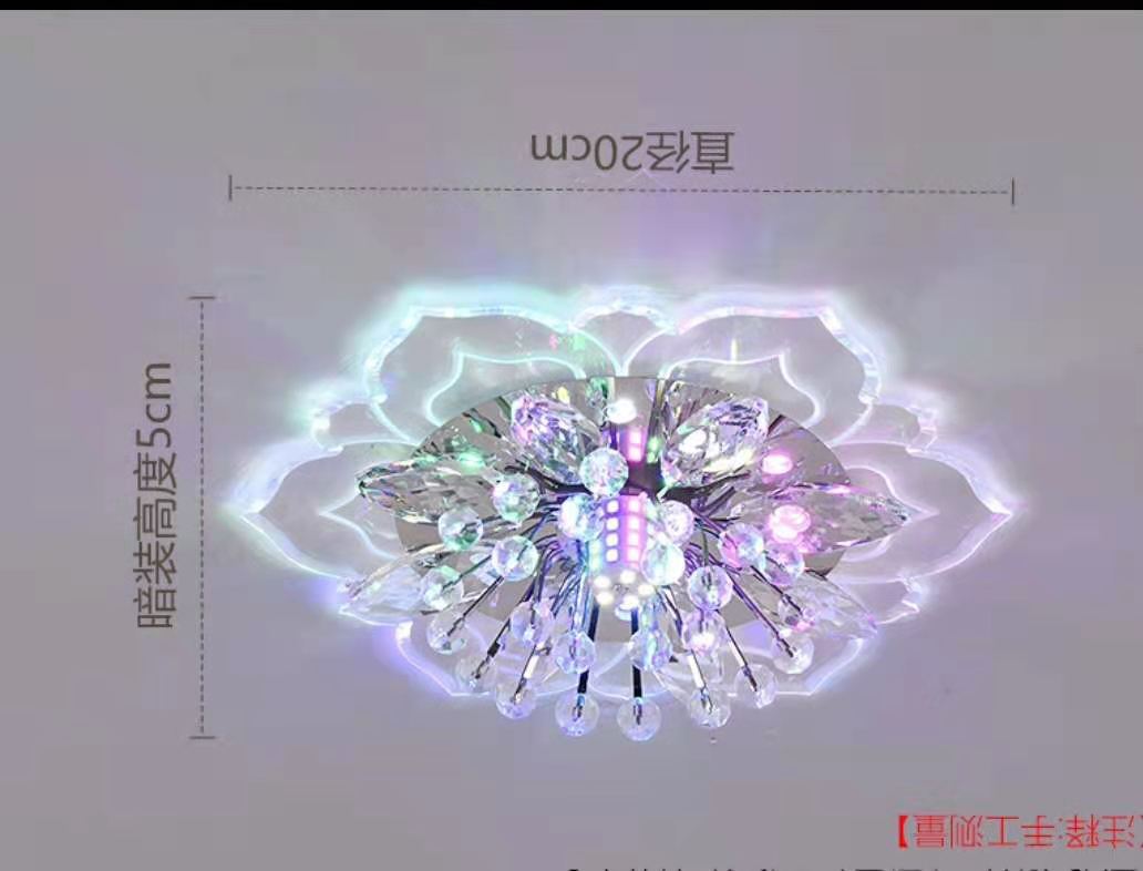 Proyector LED lámpara de techo empotrado cristal downlight lámpara de pasillo moderno simple lámpara de pasillo creativo