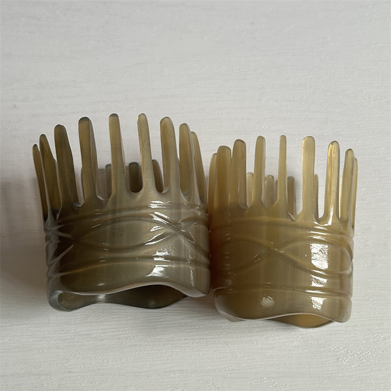 Horn Massage Comb for Scalp and Head 10cm Long Teeth Meridian Gua Sha Style Head Therapy Comb key features