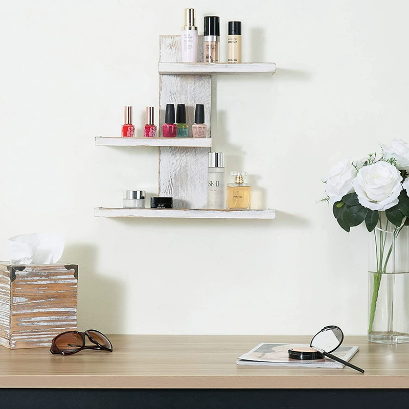 Настенная деревянная полка для хранения косметики хранение гвоздей деревянная полка