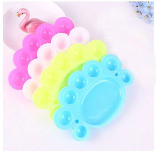 White little foot paint palette with 8 colors, watercolor and acrylic paint palette for children, art paint palette