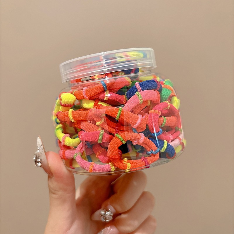 Anillo de cabello de color para niños correa de cabello pequeña niñas de alta elasticidad duradera no lesionar cabello de cabello de niñas