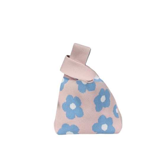 新款针织包伴手礼袋手提包韩版百搭休闲编织少女爱心手拎包潮包