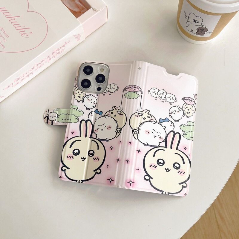 Jiyikawa Leather Case Suitable for Samsung S26Ultra Mobile Phone Case Flip Cover S25S23Fe Cartoon S24+A56A55