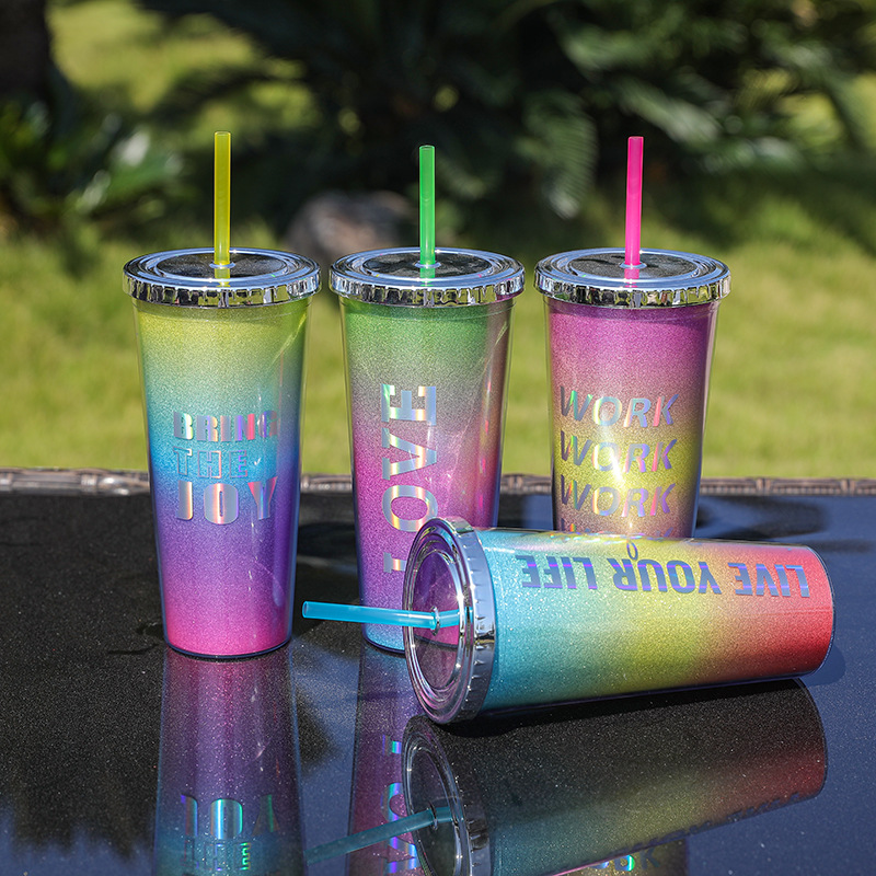Cute Multicolor Letter Abs Water Bottles 1 Piece display picture 3