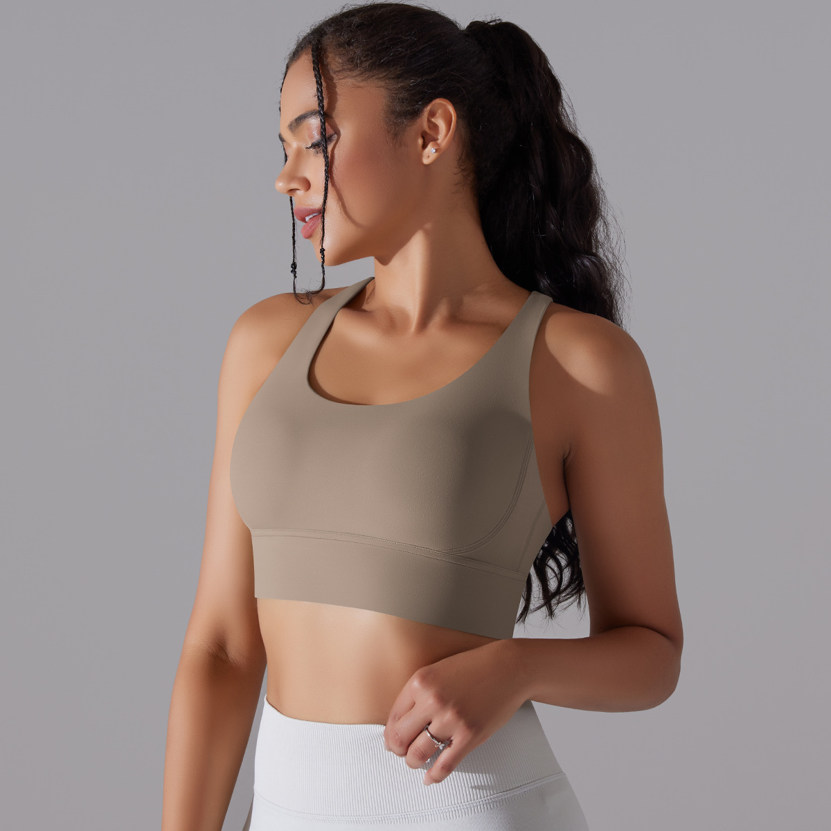 127g Weight Sleeveless Sleeve Length Nylon, Spandex Fabric Type Short Top Length Halter Crisscross Tank Tops Type Fitness, Yoga Occasion U Neck Neckline Solid Color Pattern Sports Style Sports Solid Color Nylon Spandex U Neck Active Tops Halter Crisscross Tank 94