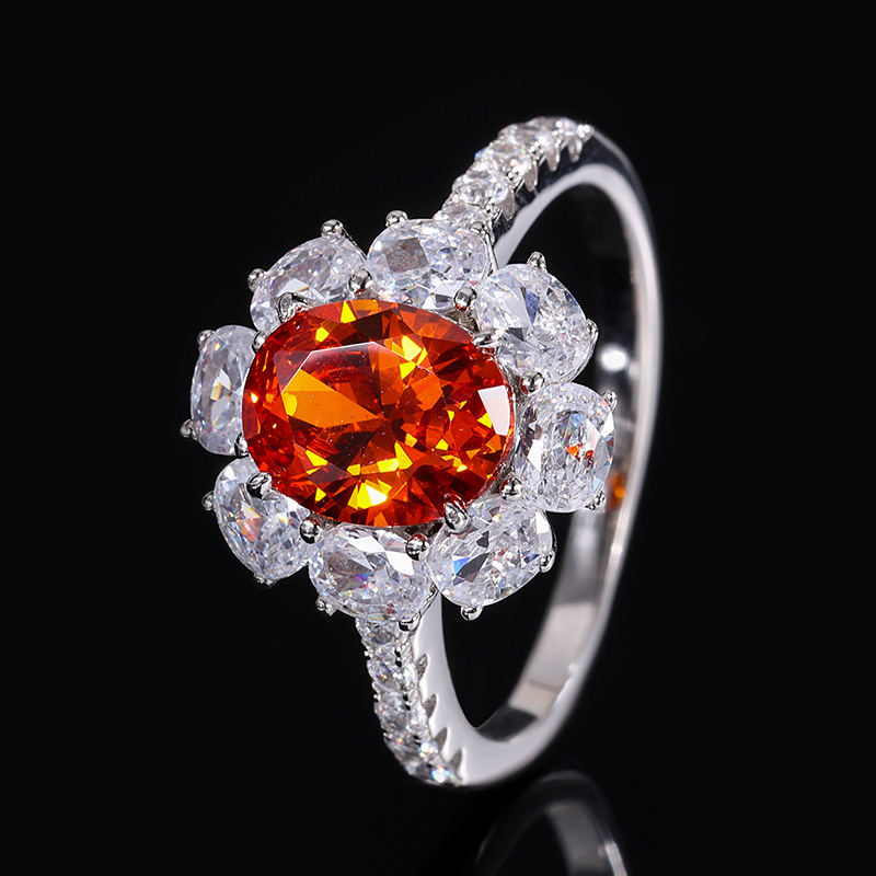 Zhuang Sheng joyería nueva S925 todo el cuerpo de plata traje simulación naranja pequeña paloma huevo colgante principal 7*9-4*6