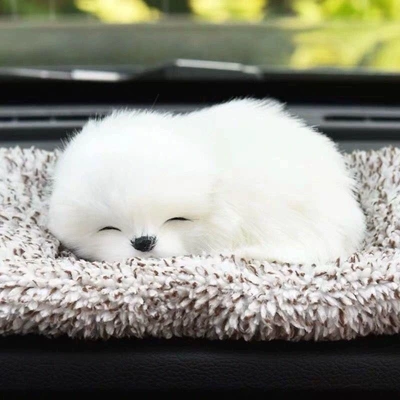 Bamboo Charcoal Bag Simulated Dog Decoration Car Interior Accessory Cat Ornament Handmade Creative New Car Odor Absorber (Car ornaments) - can-call-money-small-samoyed