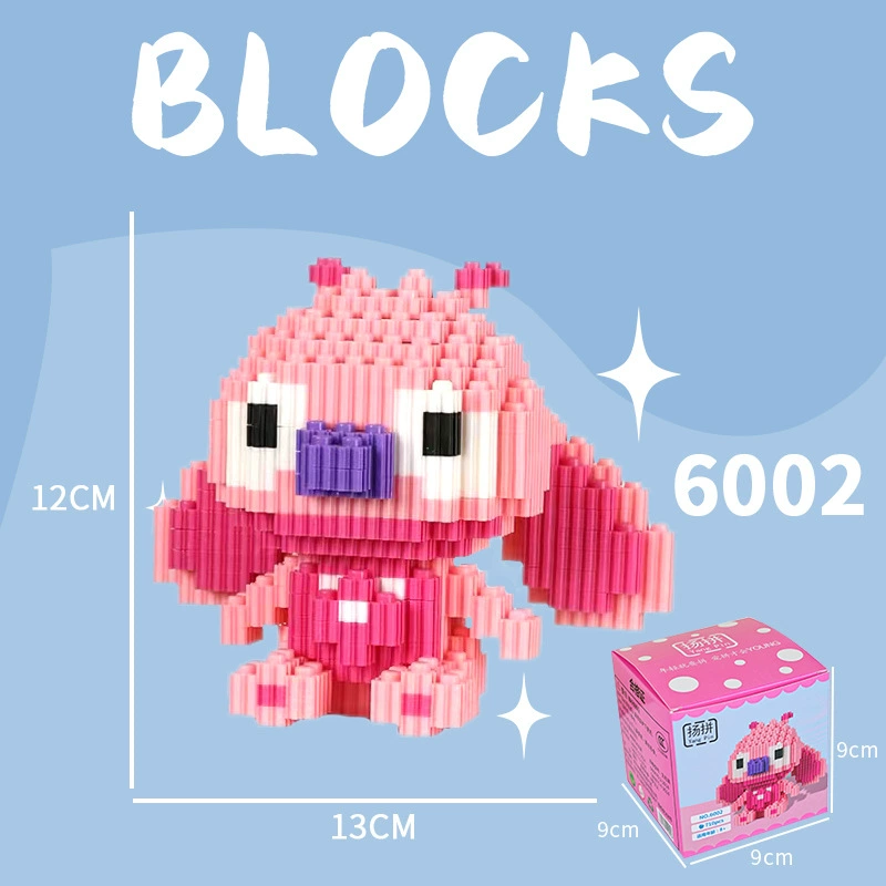 Cartoon Building Block Toy Set, Mini Constructor Doll, 9×9×9 cm, Assorted Character Designs