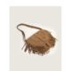 CHARHP & KEJNT Tassel Bag Handmade Suede Saddle Bag Retro All-match Ethnic Style Single Shoulder Crossbody Bag