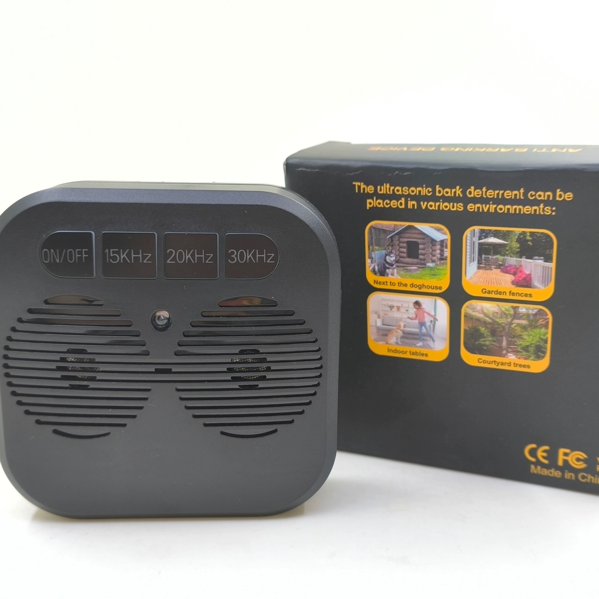 Новый ультразвуковой ограничитель лая, средство для отпугивания собак в помещении и на открытом воздухе, двойная ультразвуковая головка