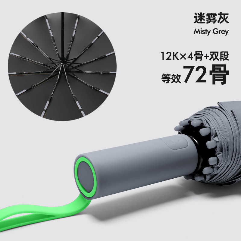 Paraguas plegable automático de 48 huesos paraguas a prueba de sol a prueba de lluvia de doble uso para hombres grandes resistentes al viento
