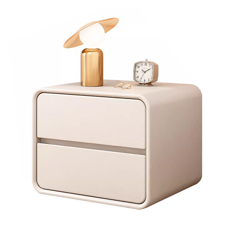 Mesita de noche simple dormitorio moderno pequeño armario de madera maciza subred rojo pequeña mesa de café lindo estilo crema mesita de noche